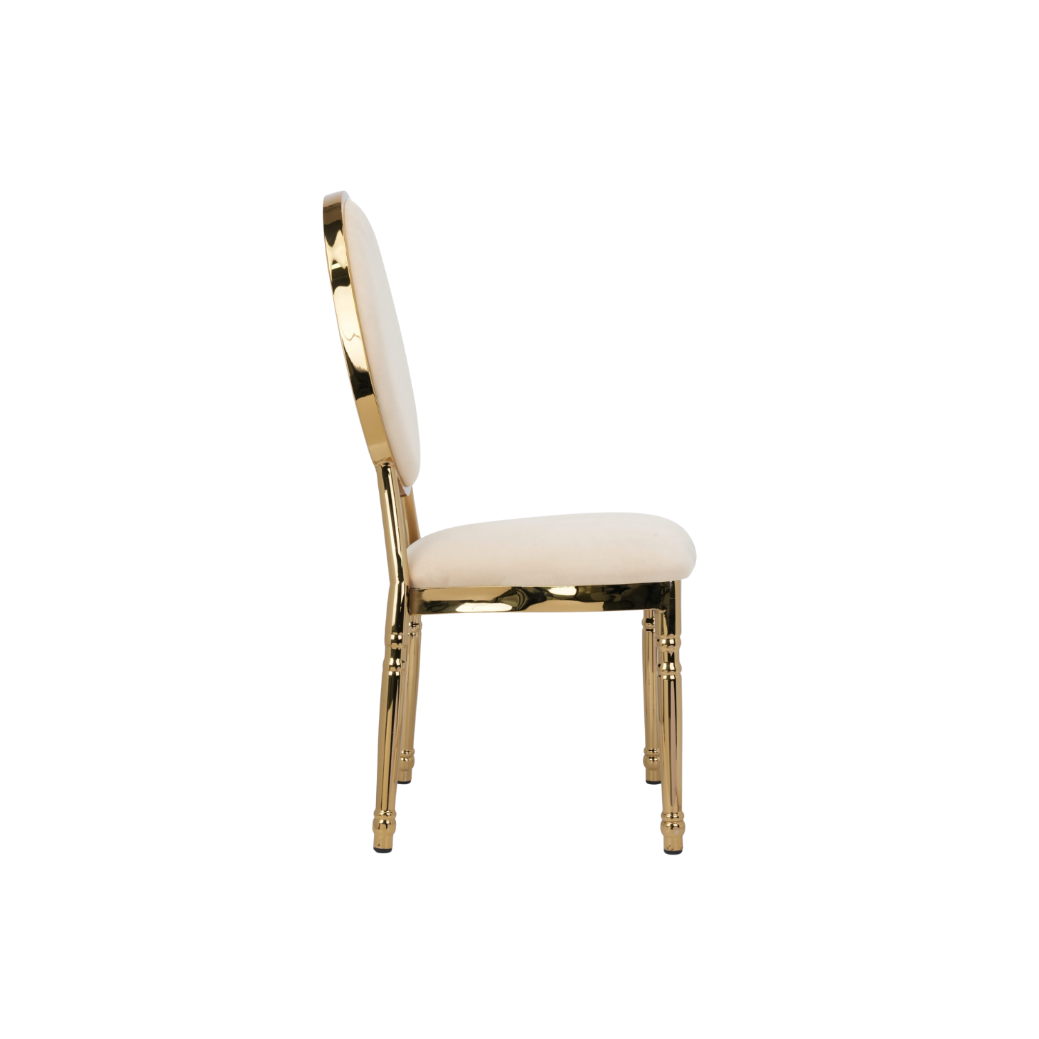 Louis Luna Aluminium Oval Chair White