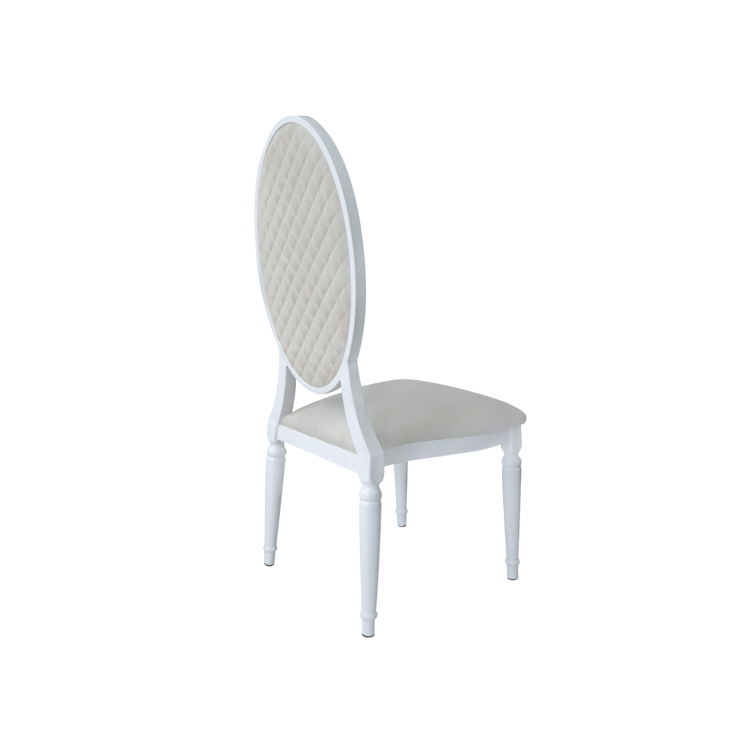 Louis Aeris Aluminium Oval Chair White