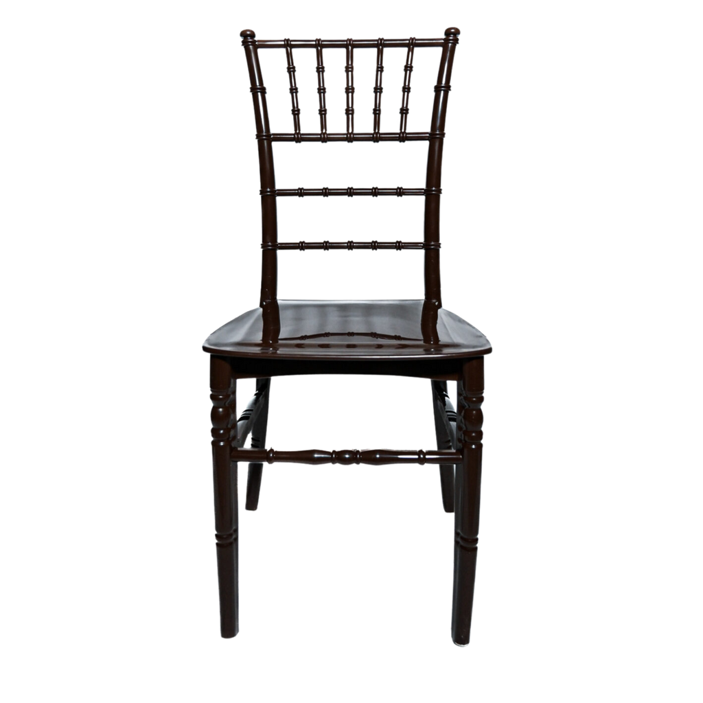 Chiavari Tiffany Polypropylene Stacking Chair Dark Brown