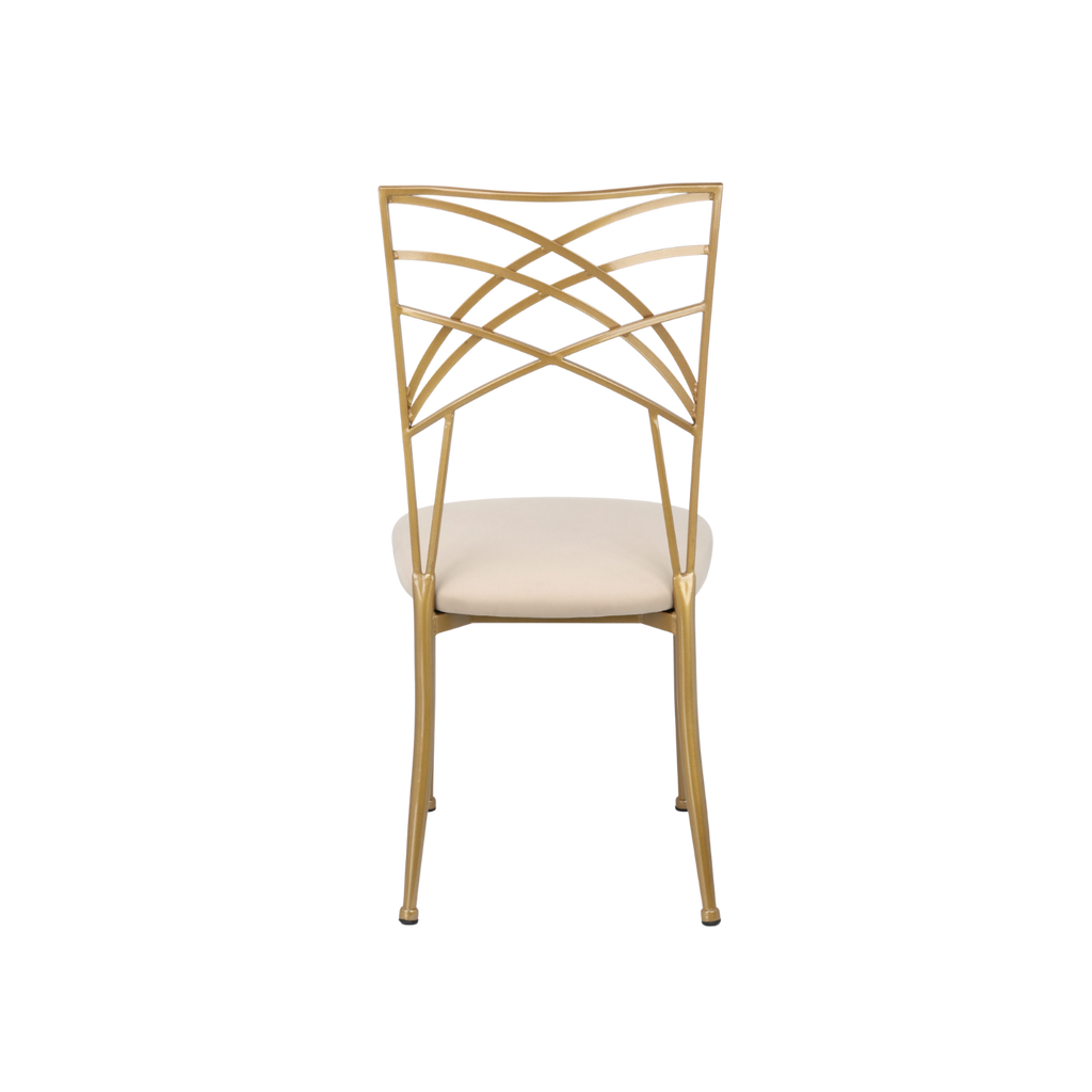 Chameleon Steel Event Chair Gold White