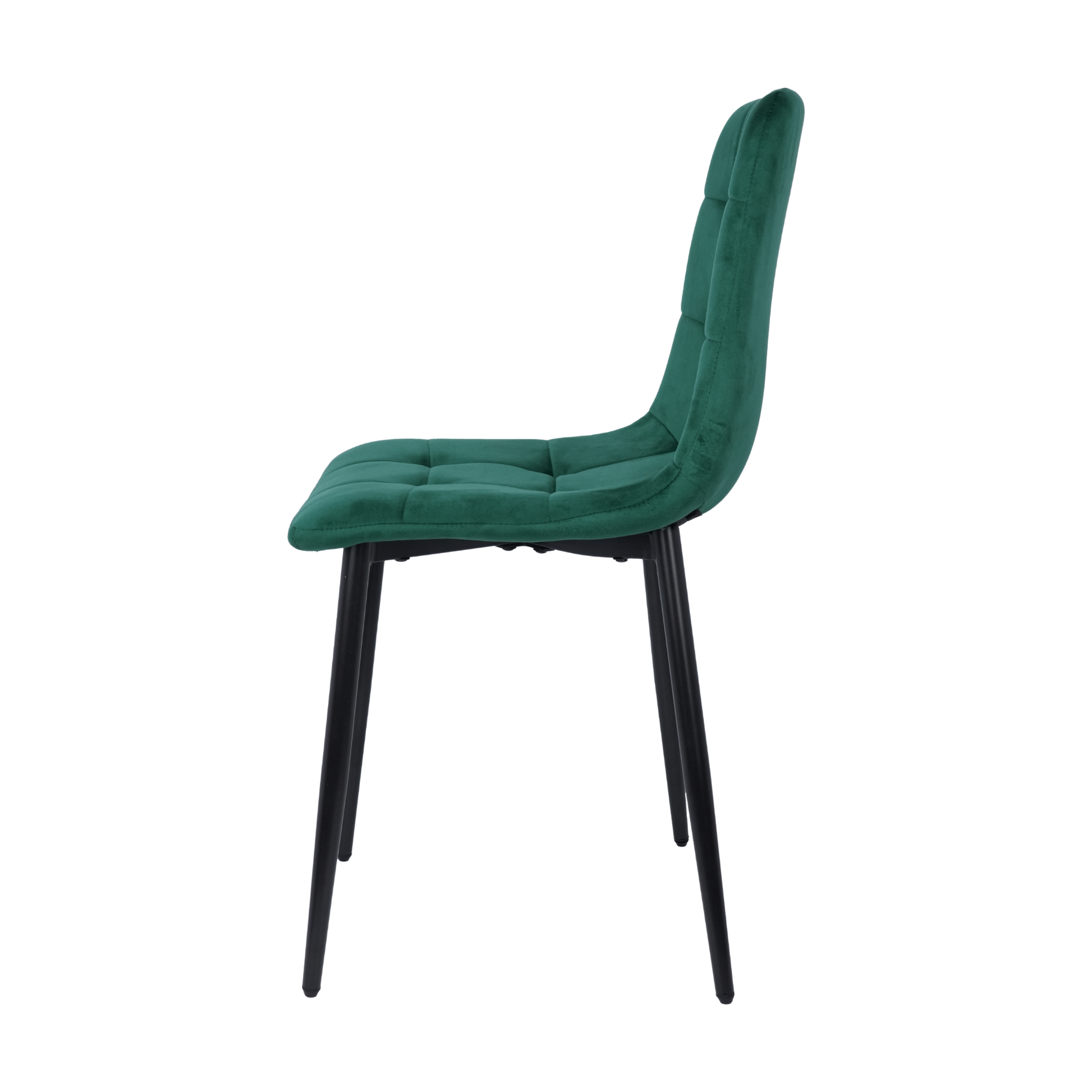 Velvet Dining Chair with Metal Legs Emerald Green