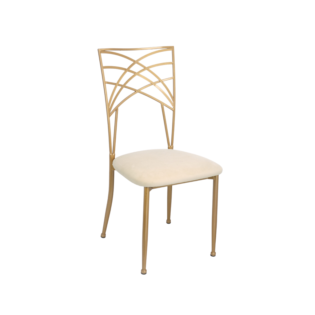 Chameleon Steel Event Chair Gold White
