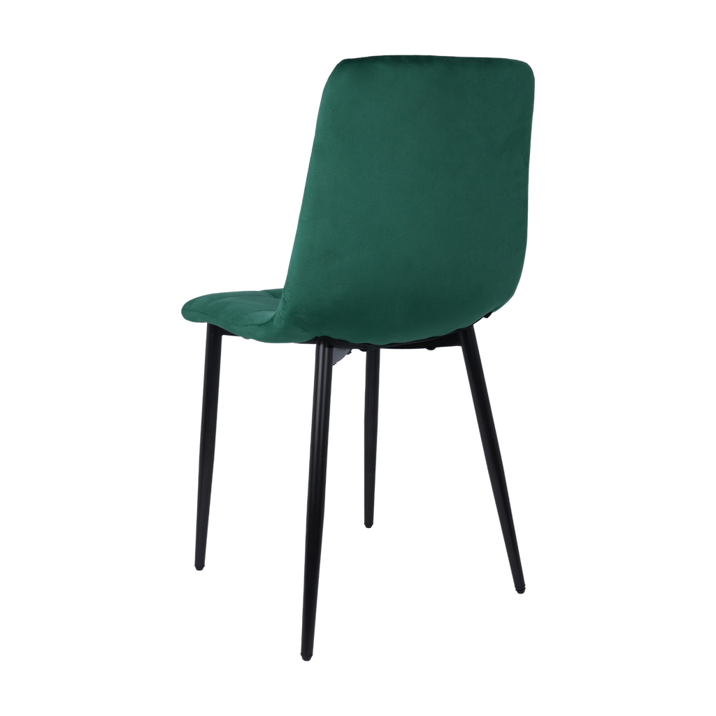 Velvet Dining Chair with Metal Legs Emerald Green