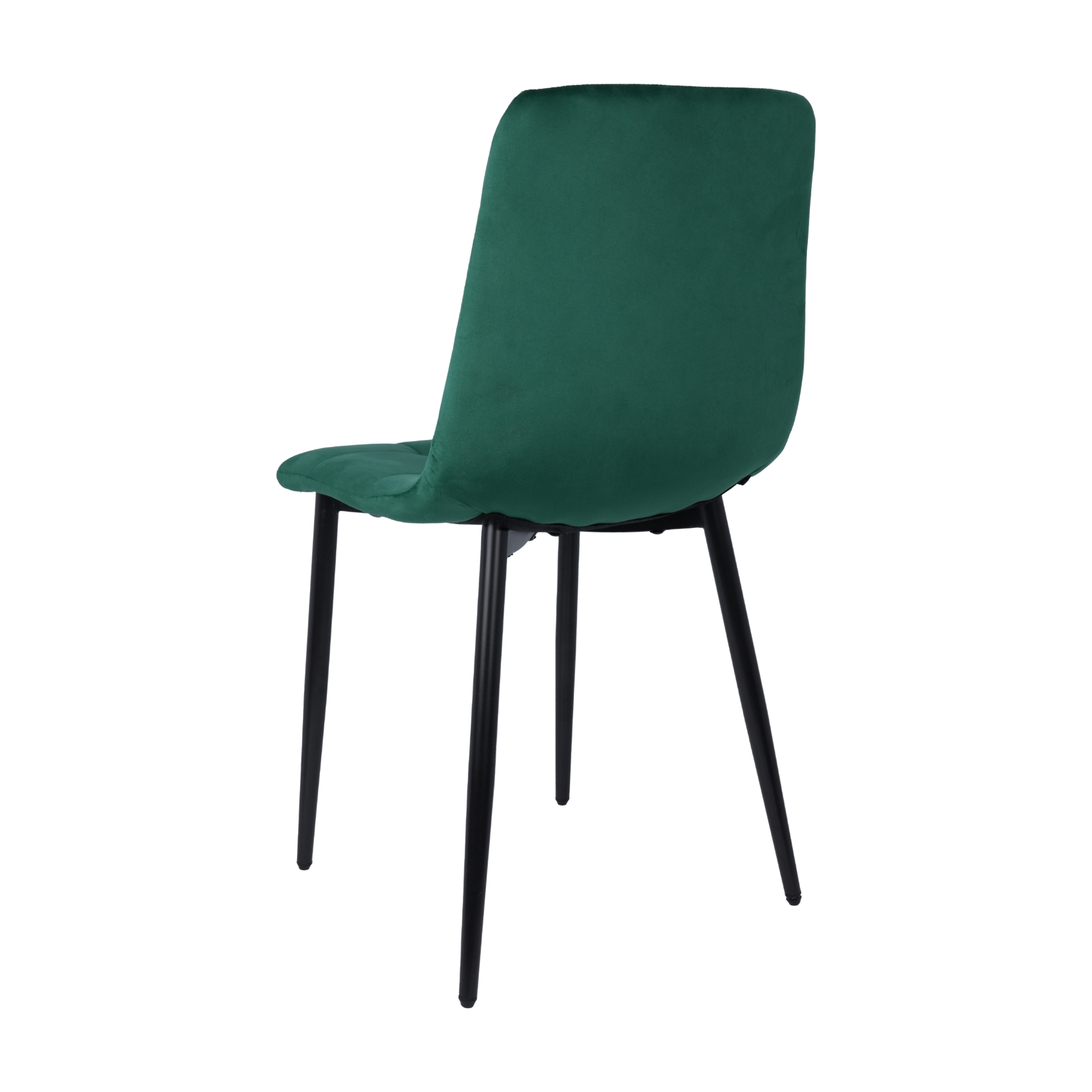 Velvet Dining Chair with Metal Legs Emerald Green