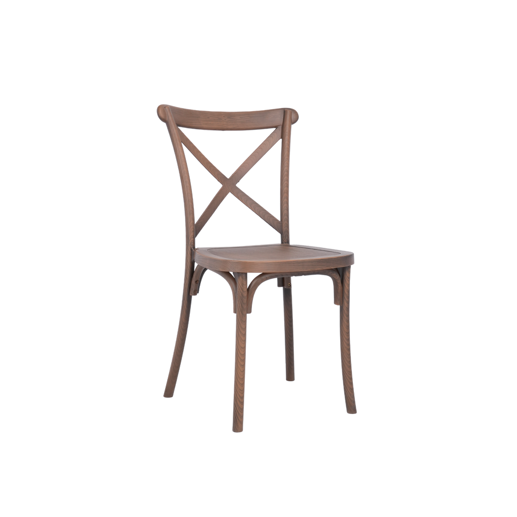 The Elmwood Crossback Caffe Chair - Brown