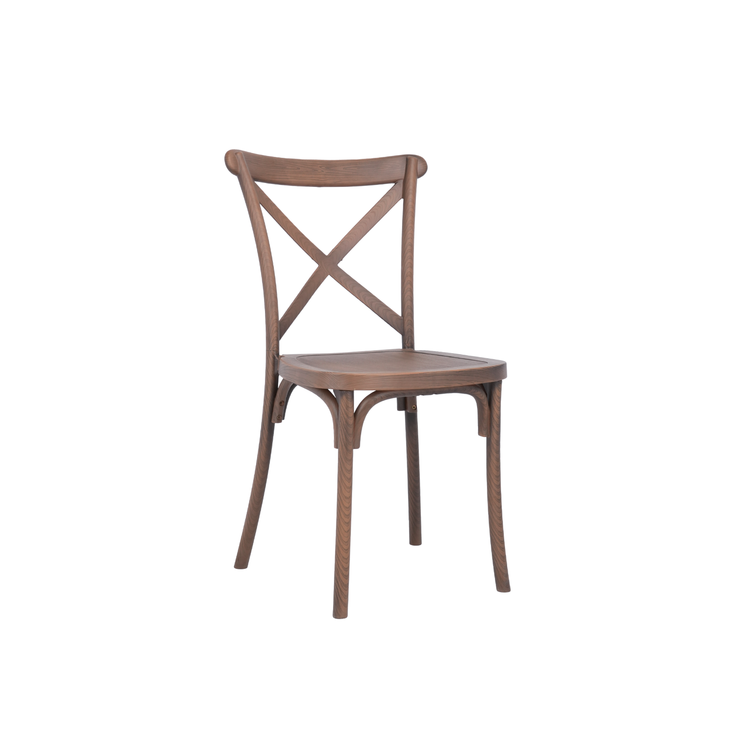 The Elmwood Crossback Caffe Chair - Brown