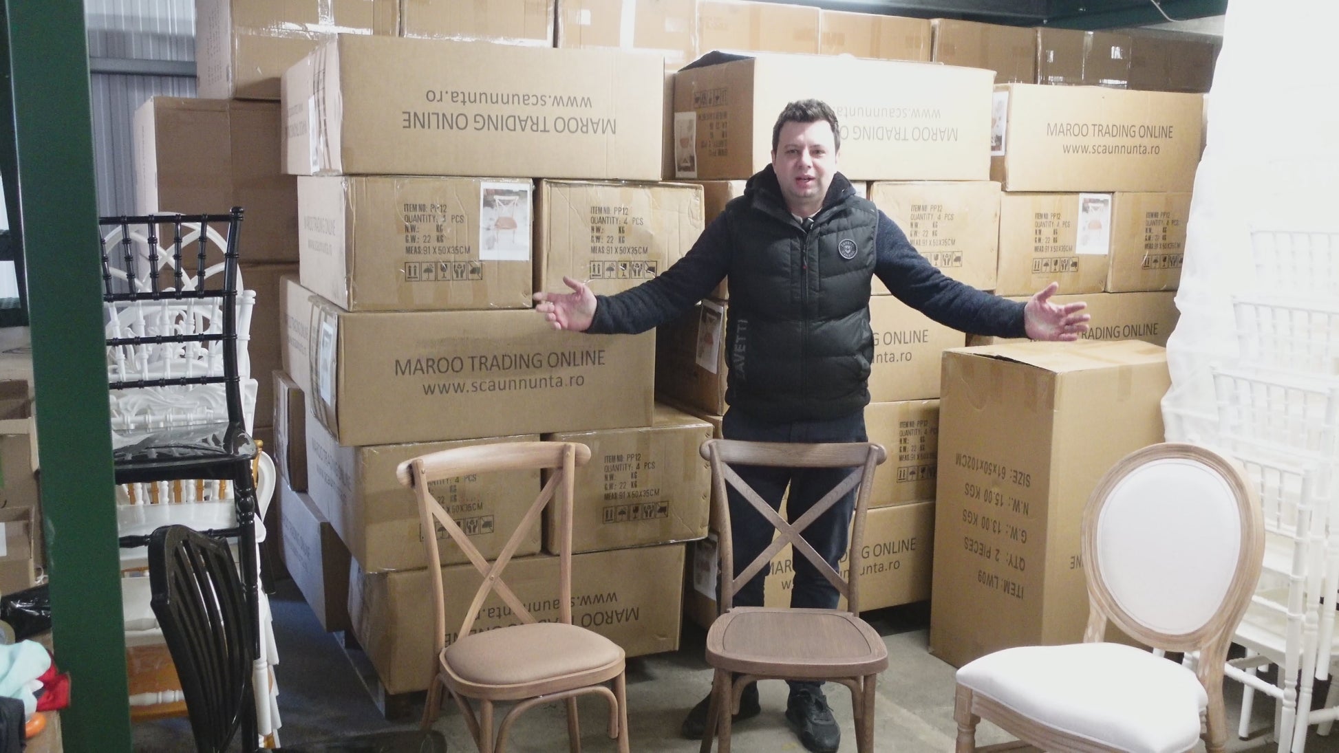 Metal Crossback Stacking Event Chair with Attached Cushion – Elegant & Durable Design