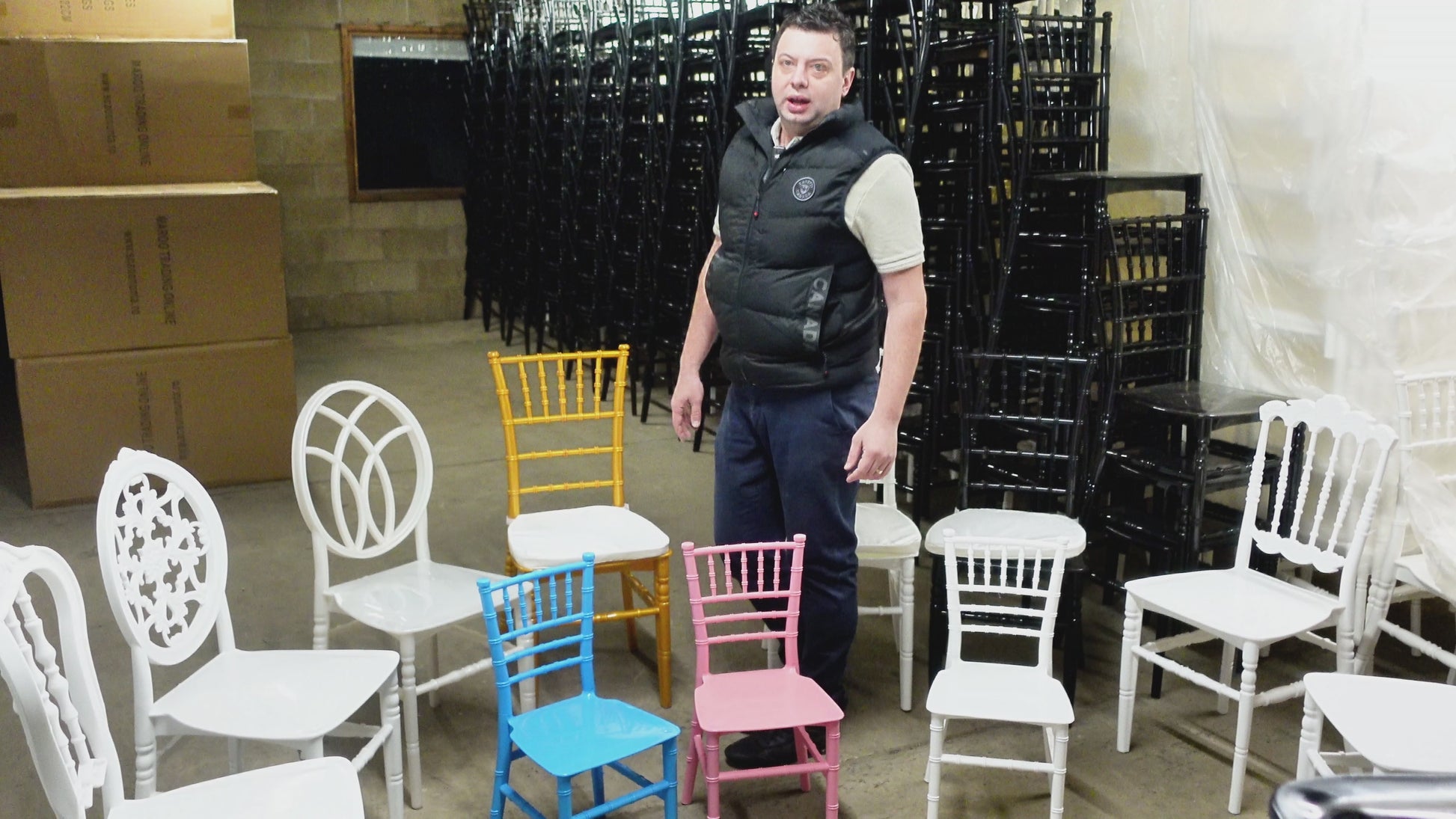 Chiavari Tiffany Kids Stacking Chair Polypropylene White